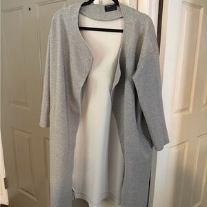 Gray Open-Front Women's Sweater